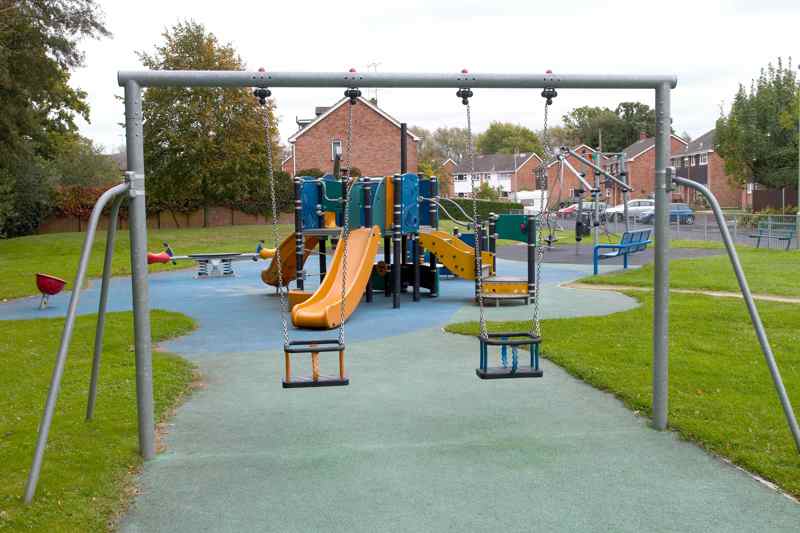 Green Way swings in play area