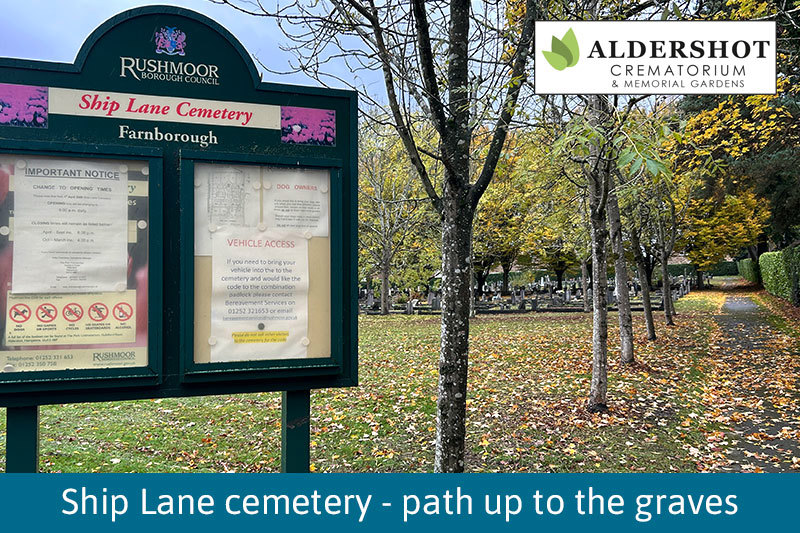 Ship Lane Cemetery Path Up To The Graves