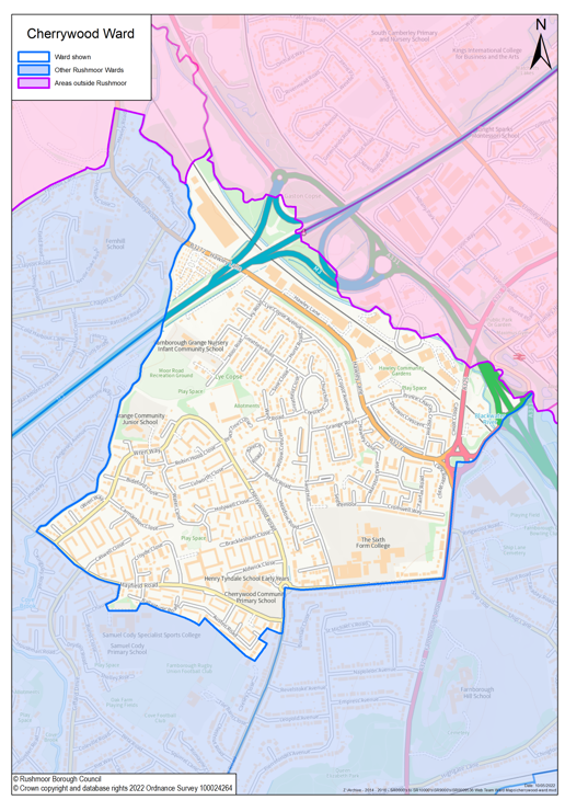 Cherrywood Ward map